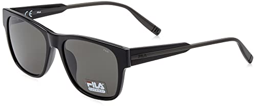 FILA Unisex SFI311 okulary przeciwsłoneczne, czarny top + szary, 54, czarny top + szary, 54