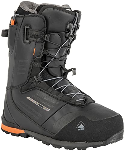 Nitro Męskie snowboardy Incline TLS '23 Splitboardowe All Mountain Freeride Premium system sznurowania śniegowego łódź snowboardowa, czarna, MP 30,0 // EU 45 1/3 // US 12