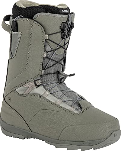 Nitro Męskie snowboardy Venture TLS '23 All Mountian Freeride Freestyle system szybkiego sznurowania łódź snowboardowa, Charcoal, MP 27,5 // EU 42 // US 9,5