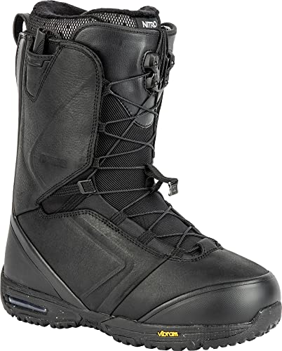Nitro Snowboards EL Mejor TLS '23 All Mountain Freeride Freestyle Highend Premium system szybkiego sznurowania Boot Snowboard, Black, MP 28,5 // EU 43 1/3 // US 10,5