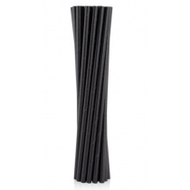 Rurki słomki papierowe czarne 6x197mm 12szt - Godan