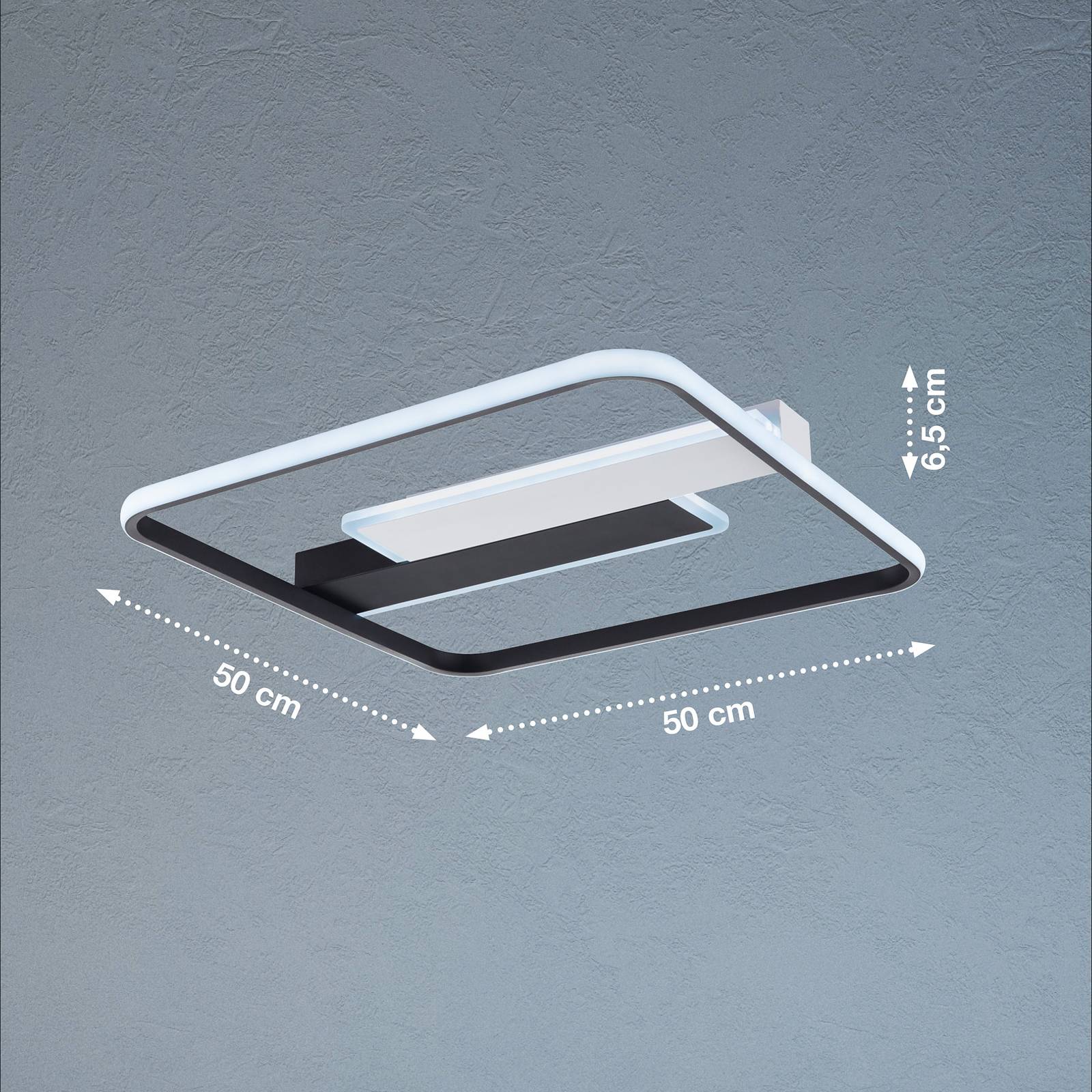 Lampa sufitowa LED Blithe 50x50cm, 37 W