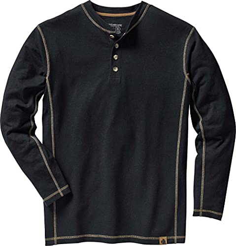 Legendary Whitetails Męska koszula Maverick Slub Henley z długim rękawem Czarny M