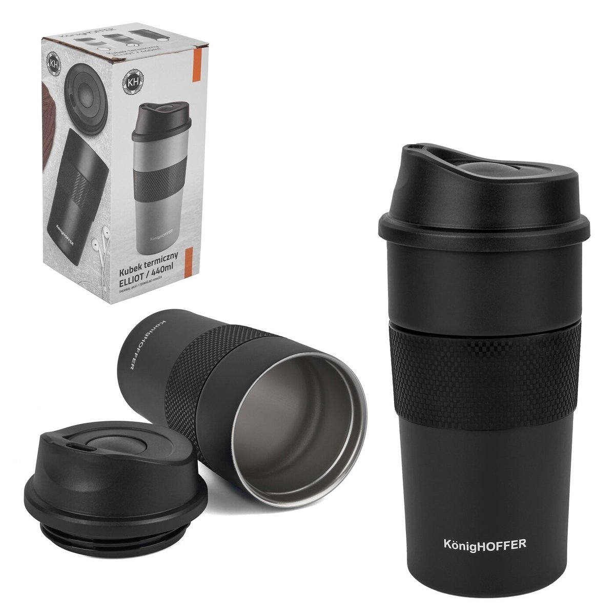 Kubek Termiczny Termos Bidon Kawa Herbata 440 ml