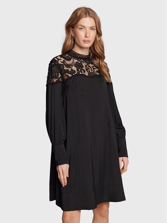 Marc Aurel Sukienka koktajlowa 6830 1000 93144 Czarny Regular Fit