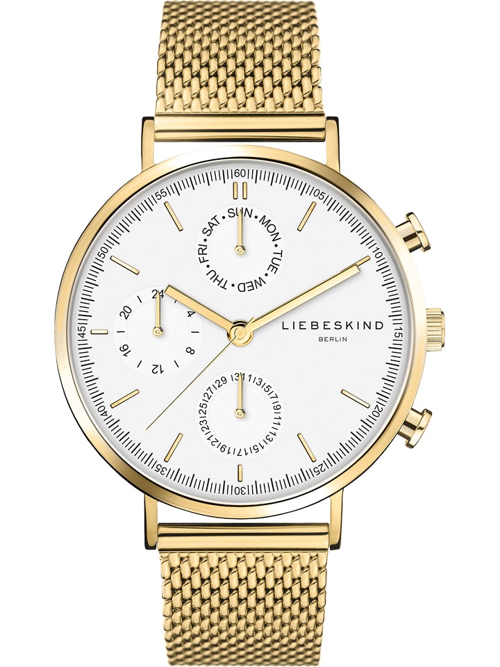 Liebeskind Zegarek kwarcowy w kolorze złoto-białym 4035608072414