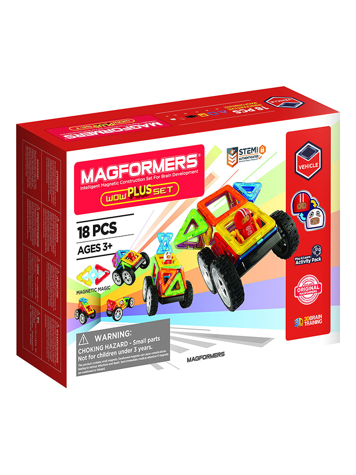 MAGFORMERS 18-częściowy zestaw magnetyczny 