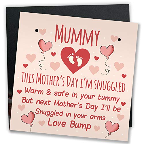 RED OCEAN Kartka na Dzień Matki od Bump Mummy To Be Gifts wisząca tablica prezenty dla mamy mamy mamy