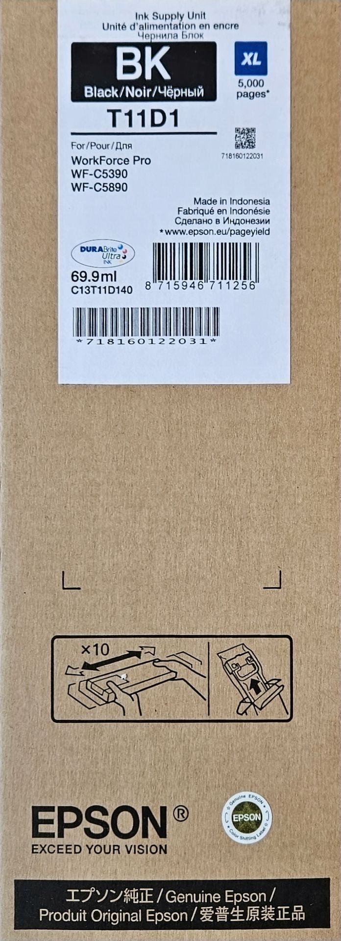oryginalny atrament Epson [C13T11D140] black