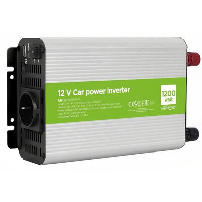 ENERGENIE ENERGENIE PRZETWORNICA AC/DC 12V (SAMOCHÓD) NA 230V 1200 W EG-PWC1200-01