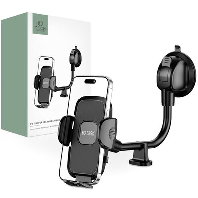Tech-Protect V3 UNIVERSAL LONG ARM WINDSHIELD & DASHBOARD CAR MOUNT BLACK