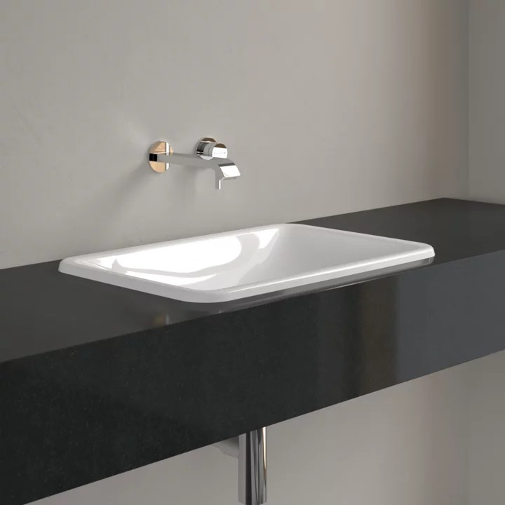 Villeroy & Boch Loop & Friends Umywalka wpuszczana w blat 60x40 cm z przelewem z powłoką CeramicPlus weiss alpin 4A6500R1