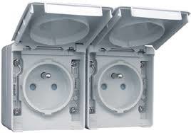 EFAPEL WATERPROOF48 GNIAZDO PODWÓJNE Z UZIEMIENIEM N/T IP65 SZARY 48867 CCZ