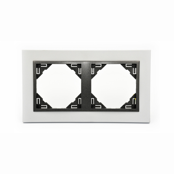 EFAPEL METALLO RAMKA 2-KROTNA ALUMINIUM GRAFIT 90920 TUS