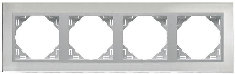 EFAPEL METALLO RAMKA 4-KROTNA STAL INOX 90940 TIA
