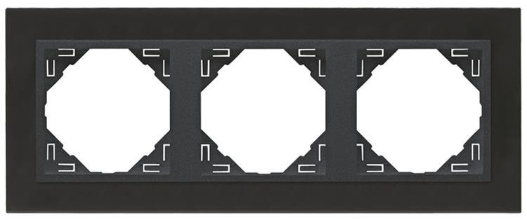 EFAPEL METALLO RAMKA 3-KROTNA NIKIEL GRAFIT 90930 TQS