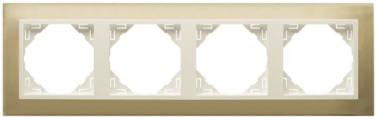 EFAPEL METALLO RAMKA 4-KROTNA ZŁOTY PERŁA 90940 TOP