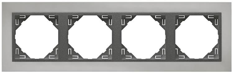 EFAPEL METALLO RAMKA 4-KROTNA CHROM GRAFIT 90940 TRS