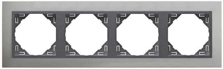 EFAPEL METALLO RAMKA 4-KROTNA ALU GRAFIT 90940 TUS