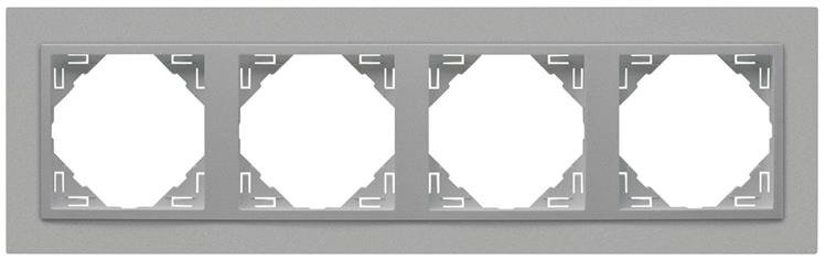 EFAPEL ANIMATO RAMKA 4-KROTNA ALUMINIUM 90940 TAA