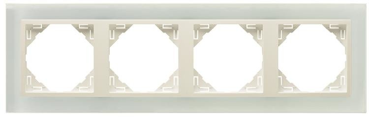 EFAPEL CRYSTAL RAMKA 4-KROTNA SZKŁO PERŁA 90940 TCP