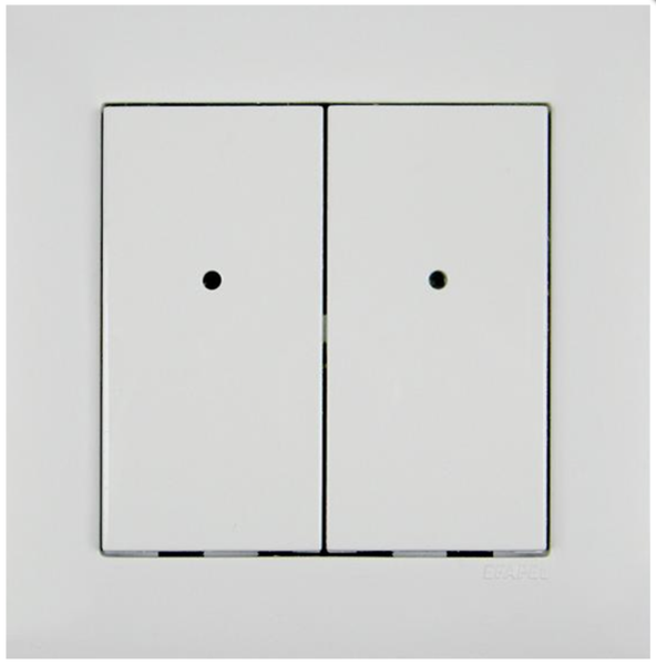 iNELS RF Control – 4-kanałowy bezprzewodowy łącznik, komplet biały z serii BASE - RFWB-40/G