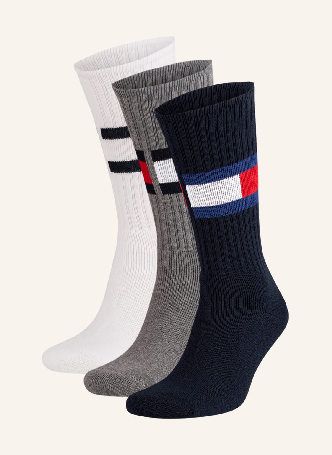 Tommy Hilfiger Skarpety, 3 Pary grau