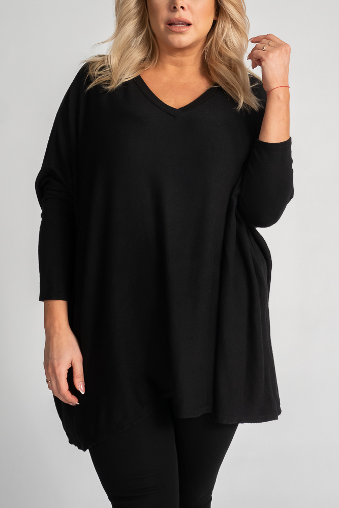 Czarny Sweter oversize NELVI - Tono