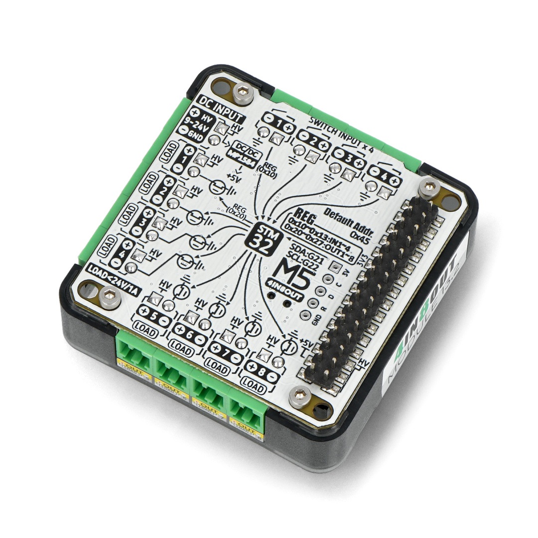Multi-channel 4IN8OUT - wielokanałowy sterownik DC - STM32F030 - M5Stack M122