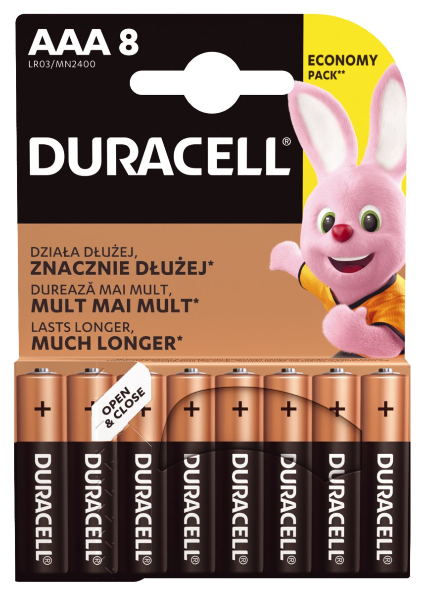 Duracell baterie LR03/AAA/MN2400 K8)