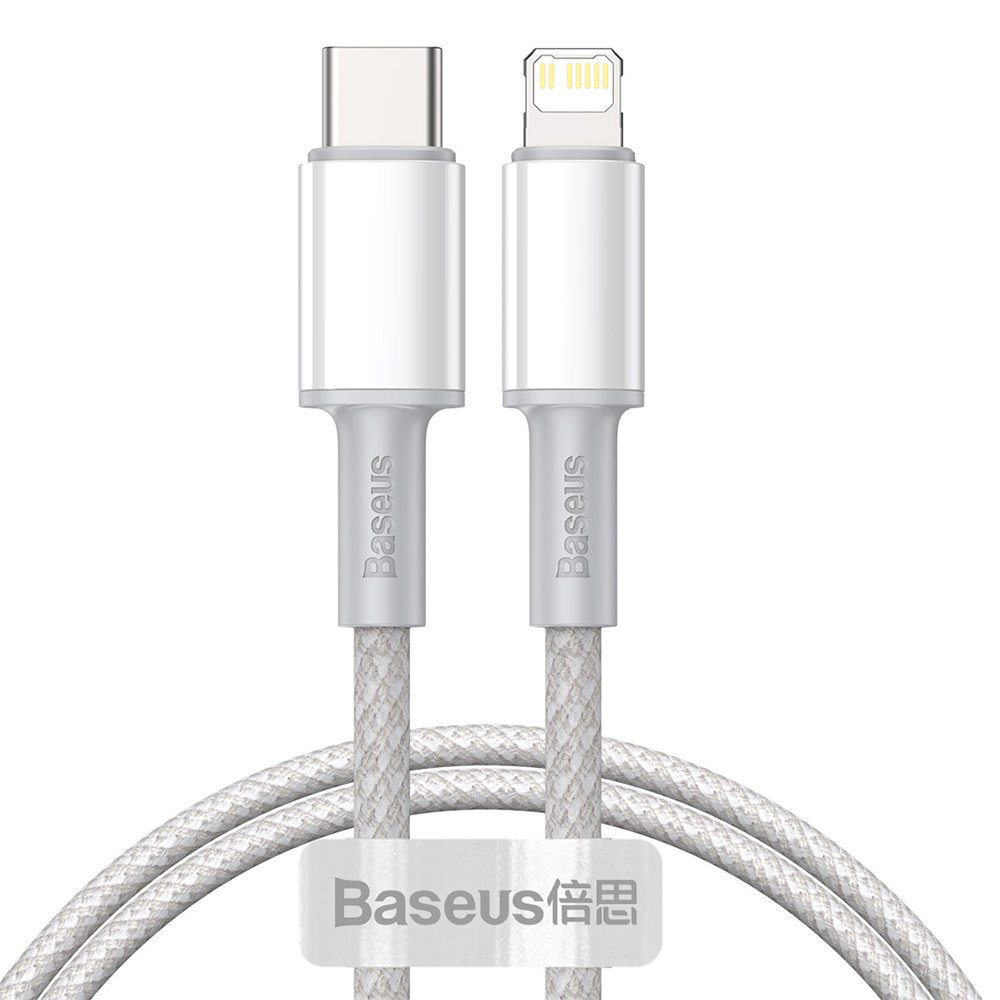 BASEUS BASEUS DATA PD20W KABEL USB-C DO LIGHTNING 1M BIAŁY 17062