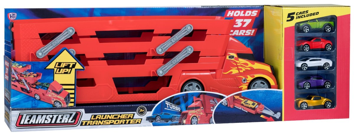 Alltoys Teamsterz transporter samochodów + 5 samochodzików