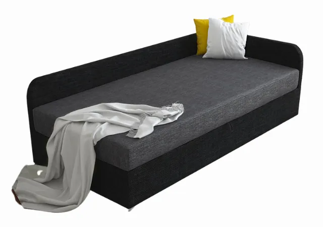 Tapczan młodzieżowy szary + czarny K0-Z84