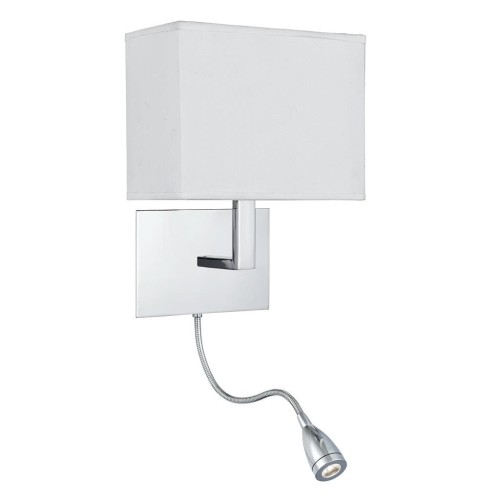 Searchlight Lampa ścienna 6519 z lampką do czytania LED chrom