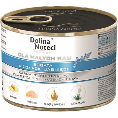 Dolina Noteci Premium Junior Małe Rasy Żołądki Jagnięce 185G