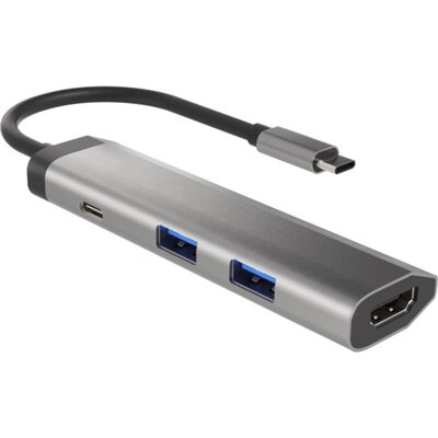 Stacja dokująca Multi Port Fowler Slim USB-C PD, 2x USB 3.0, HDMI 4K