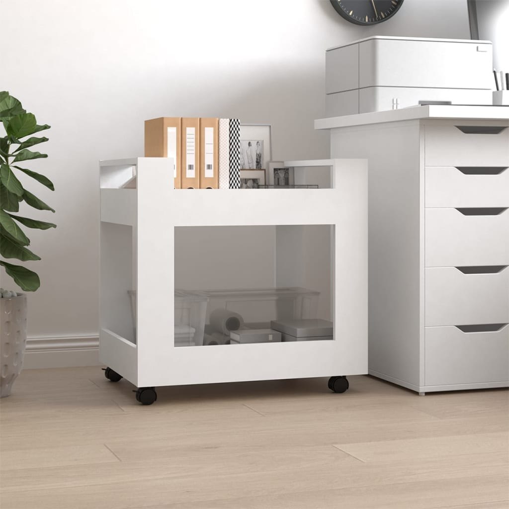vidaXL Szafka pod biurko, biała, 60x45x60 cm, materiał drewnopochodny
