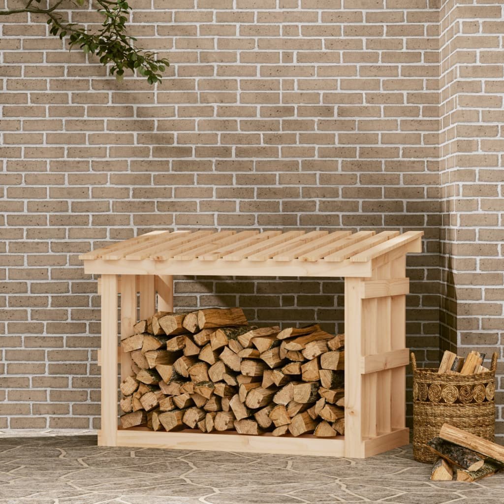 vidaXL Stojak na drewno opałowe, 108x64,5x77 cm, drewno sosnowe