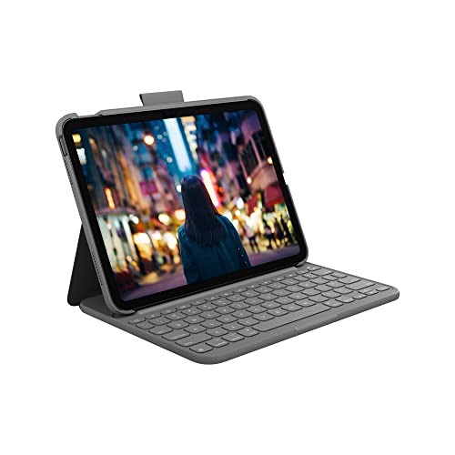 Logitech do iPada (10. generacji) Etui z klawiaturą firmy| Etui Slim Folio ze zintegrowaną klawiaturą bezprzewodową (Graphite) - Spanish Layout