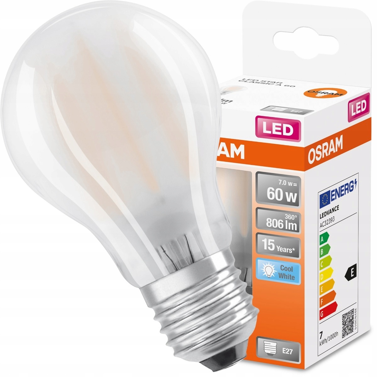 OSRAM - Żarówka LED Star Classic A FIL 60 non-dim 6,5W/827 E27