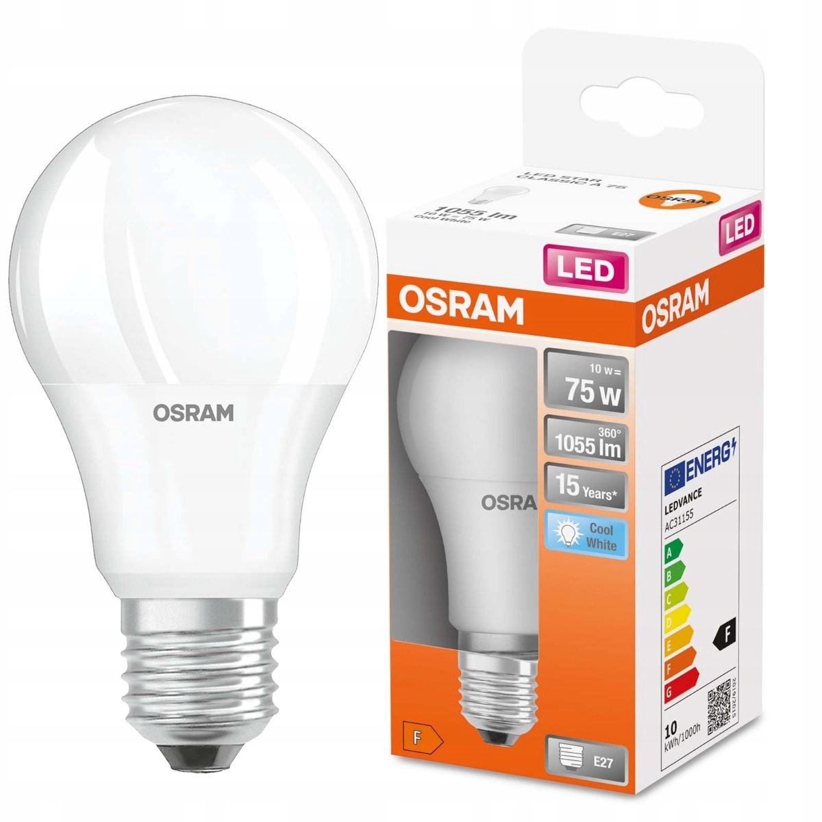 OSRAM - Żarówka LED Star Classic CL A FR 75 non-dim 10W/840 E27