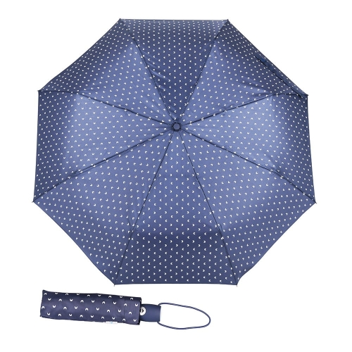 Parasol damski składany Blue Drop automatyczny ze sznurkiem, granatowy
