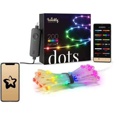 Twinkly Dots łańcuch LED RGB, przezroczysty, 10m