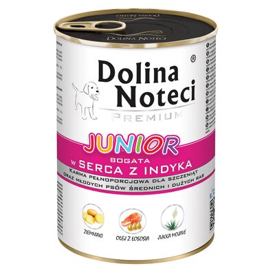 Dolina Noteci Premium Junior Małe rasy serca indyka i wątróbka gęsi 400 g