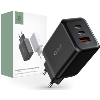 Tech-Protect Ładowarka sieciowa C65W PD65W/QC3.0 Czarny
