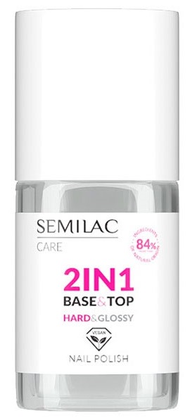 Semilac - Baza/Top 2w1 do lakierów klasycznych Hard & Glossy 7ml