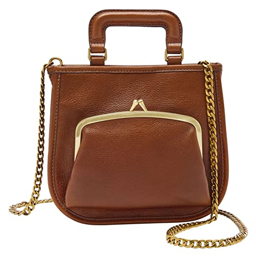 Fossil Womens Satchel, Brown, Length: 20,3, Width: 7,6, Height: 19,1 cm, Brown, Length: 20,3 cm, Width: 7,6 cm, Height: 19,1 cm