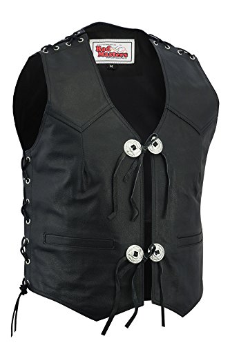 German Wear Skórzana kamizelka motocyklowa Conchoweste kamizelka motocyklowa czarna, rozmiar: S