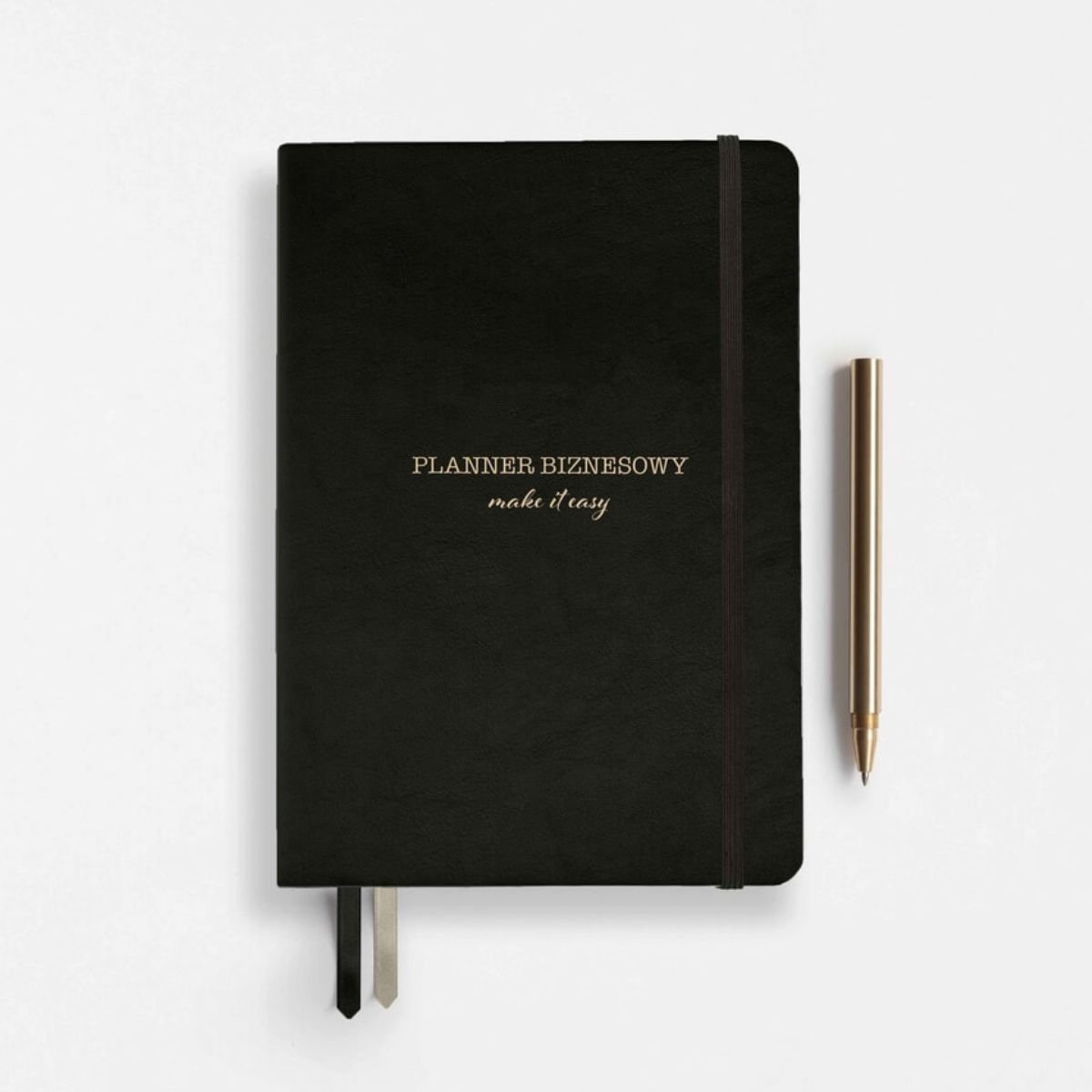 Make it Easy, Planner biznesowy A5, Czarny