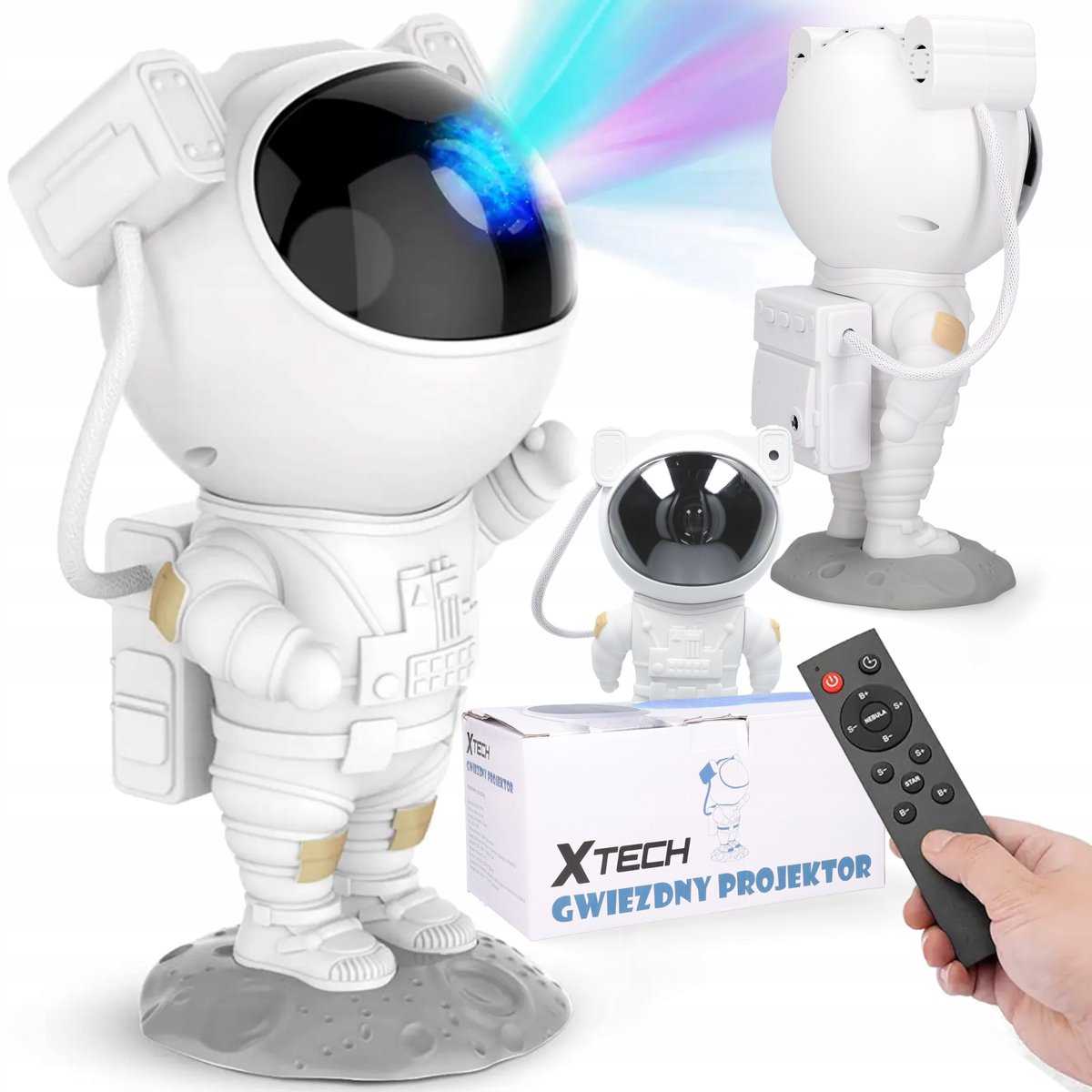 Projektor Gwiazd Nieba Led Lampka Nocna Astronauta